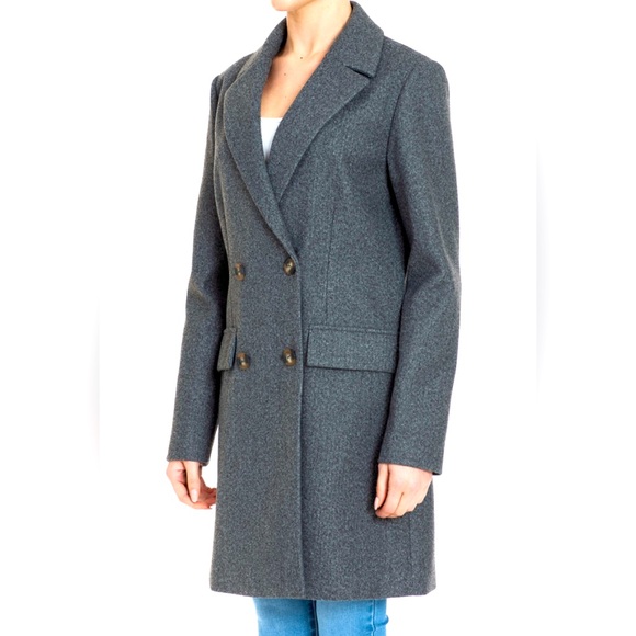NOTCHED COLLAR DOUBLE BREAST LONG COAT (Small : 2 / Medium : 2 / Large : 2 ) - Picture 1 of 3